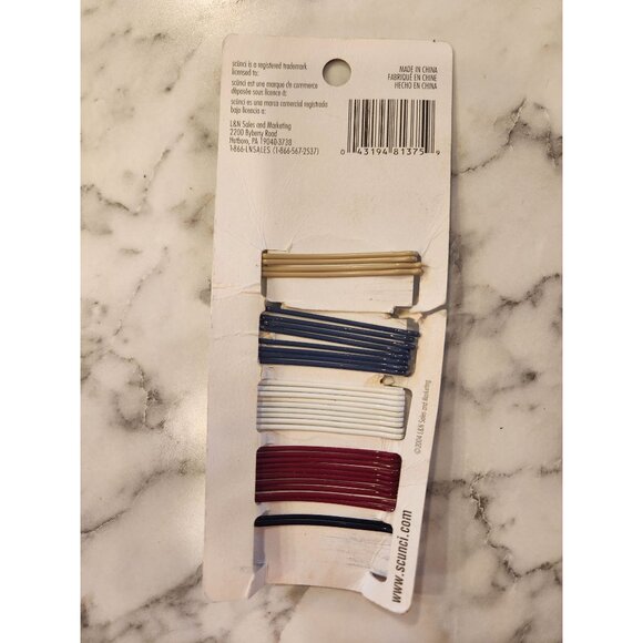 Scunci Comfort Curved Hair Clips Bobby Pins 33 Pack Multicolor Glitter Shimmer - Picture 3 of 3